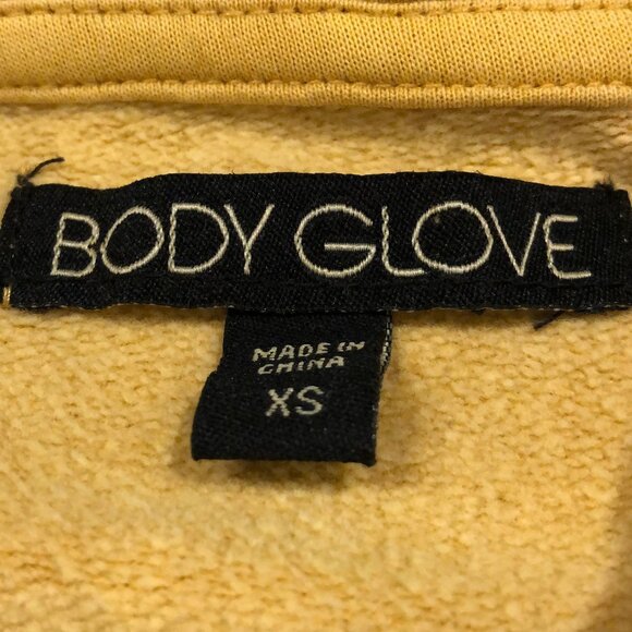 Body Glove Prep School Chill Fleece Retro Style 100% Cotton Hoodie Gold Sz XS - Picture 14 of 16